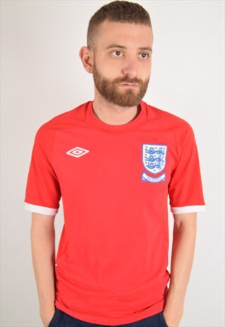 UMBRO JERSEY FOOTBALL SHIRT ENGLAND W.C. - S. AFRICA (2285)
