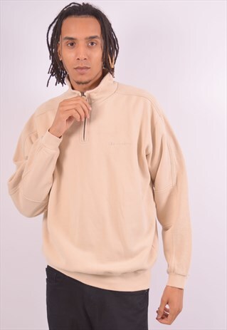 VINTAGE CHAMPION SWEATSHIRT JUMPER BEIGE