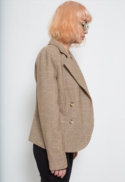 Cream Beige Epaulette Blazer