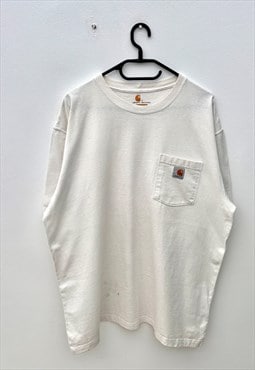 Carhartt white pocket logo T-shirt large 