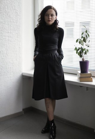 VINTAGE 90'S BLACK HIGH WAISTED SKIRT