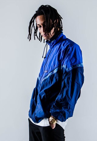 VINTAGE 90S TRACK TOP IN BLUE