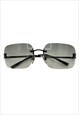 CHANEL SUNGLASSES RIMLESS RECTANGLE CRYSTAL 4017 VINTAGE