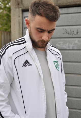 VINTAGE 90'S ADIDAS FOOTBALL WINDBREAKER TRACK JACKET