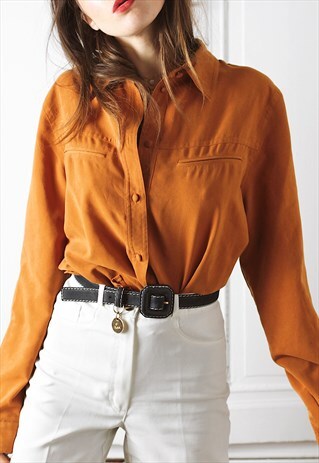90'S VINTAGE ORANGE SHIRT
