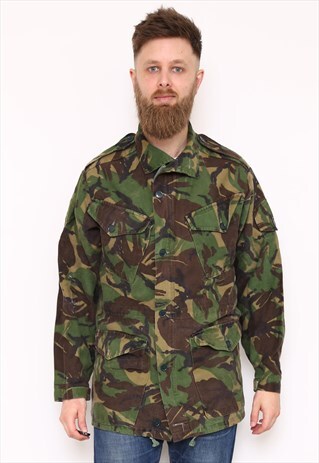 VINTAGE BRITISH ARMY CAMO PRINT COMBAT JACKET