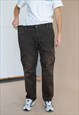 VINTAGE 90S RELAXED FIT HIGH WAISTED CARGO STYLE PANTS W40
