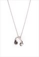 HEADPHONES PENDANT BALL CHAIN STAINLESS STEEL NECKLACE MEN