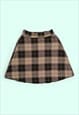 MY LITTLE MUSHROOM Biu Y2K Skirt Plaid Tartan Check Pattern 