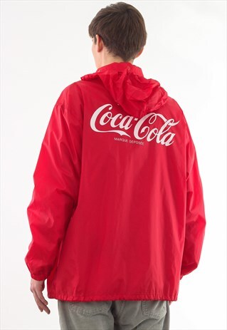 VINTAGE COCA COLA TRACKSUIT WINDBREAKER 90S RED