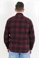 FLANNEL BUTTON UP OVER SHIRT LONG SLEEVED COTTON CHECK PLAID
