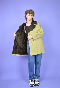  Vintage cream colour classic 80's wool coat