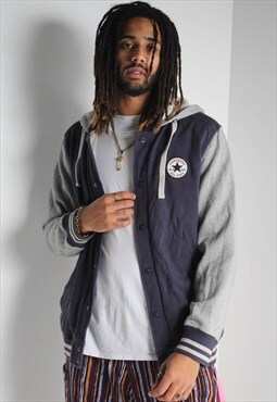 Vintage Converse Cotton Hoodie Jacket Blue