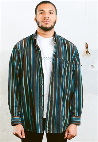 VINTAGE STRIPED CORDUROY SHIRT