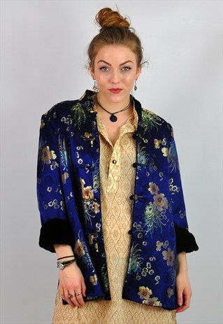 VINTAGE BLUE FULLY REVERSIBLE PREMIUM ORIENTAL JACKET