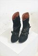 VINTAGE 90S SUEDE LEATHER ANKLE BOOTS