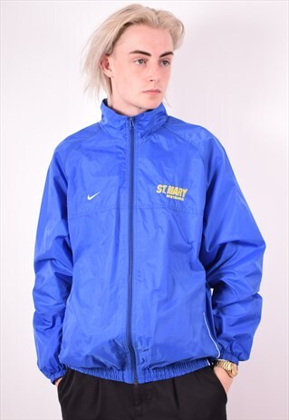 NIKE MENS VINTAGE RAIN JACKET MEDIUM BLUE 90S