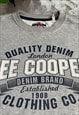 VINTAGE GREY LEE COOPER SPELL OUT SWEATSHIRT 