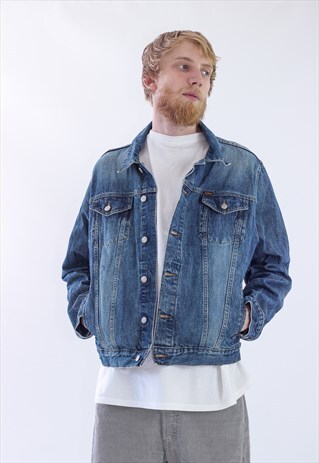 RARE 90S VINTAGE MEN POLO JEANS DENIM JACKET