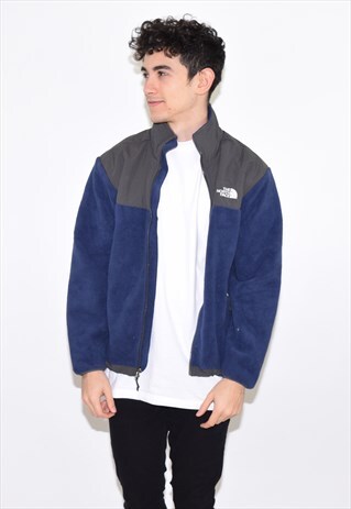 VINTAGE 90S BLACK BLUE THE NORTH FACE FLEECE