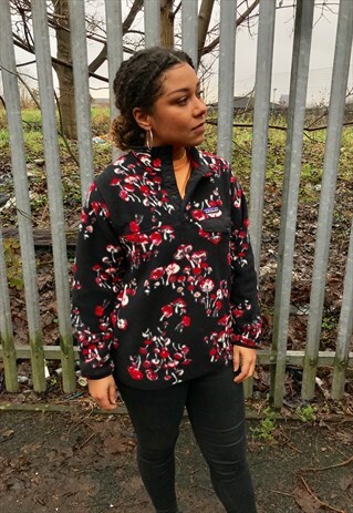 VINTAGE PATAGONIA MUSHROOM PATTERN SYNCHILLA BUTTON FLEECE