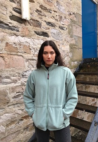 VINTAGE LL BEAN UNISEX FLEECE JACKET SAGE GREEN