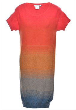 Beyond Retro Vintage Lacoste Rainbow Jumper Dress - M