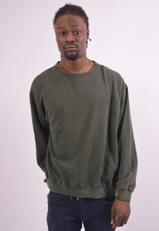 VINTAGE TOMMY HILFIGER SWEATSHIRT JUMPER GREEN