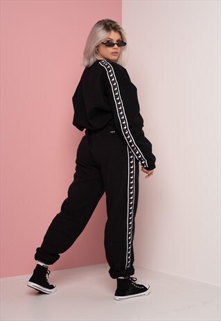 G&G UNISEX BLACK GOOSE RIBBON CLASSIC JOGGERS