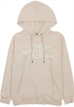 The North Face 90's Spellout Hoodie Large Beige Cream