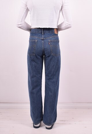 LEVI'S 550 WOMENS VINTAGE JEANS W29 L29 BLUE 90'S
