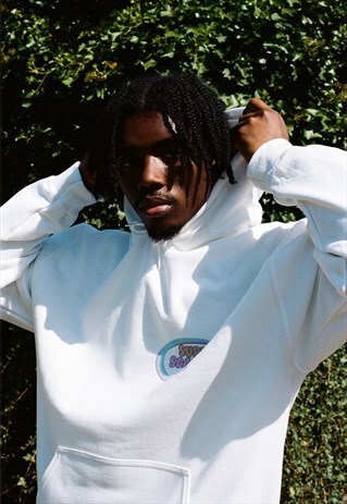 DREAM BUT DO NOT SLEEP WHITE HOODIE SUPER SOAKER PRINT