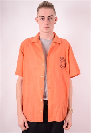 MENS VINTAGE SHORTS XL ORANGE 90S