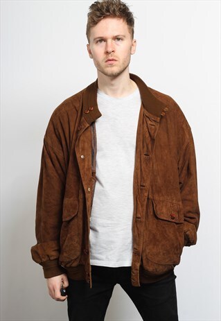 VINTAGE SUEDE BOMBER JACKET