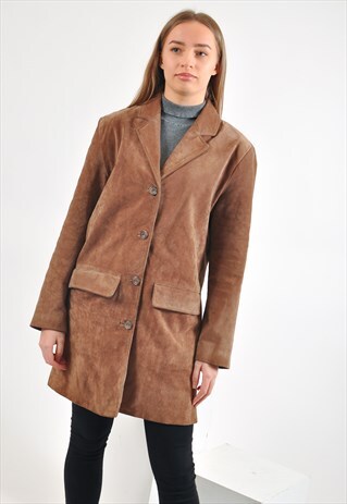 VINTAGE 90'S SUEDE LEATHER BLAZER COAT