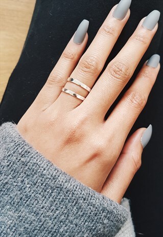 SILVER THIN STACKABLE RING (925 STERLING SILVER) - 2.4MM