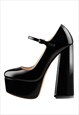 Mary Jane Platform Chunky High Heels Pumps