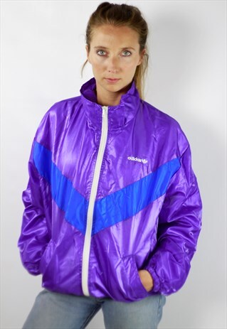 VINTAGE ADIDAS WINDBREAKER JACKET PURPLE