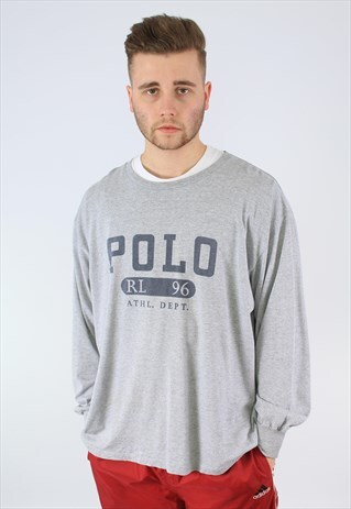 RALPH LAUREN POLO SPELLOUT LS T-SHIRT