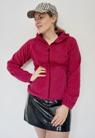 VINTAGE 90S ZIP COLUMBIA PINK FLEECE JACKET