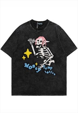 Kalodis fun skull print distressed t-shirt