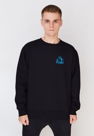 BLACK BUDDHA (BLUE) SWEATSHIRT