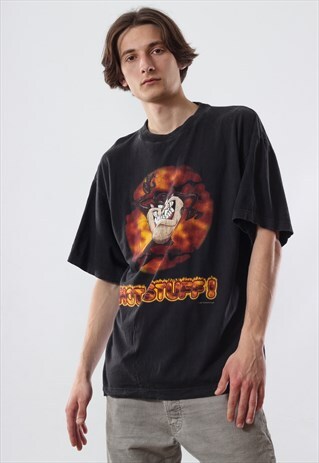 1997 VINTAGE MENS TAZ MANIA LOONEY TUNES GRAPHIC TEE T SHIRT