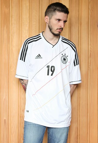 VINTAGE 1990S WHITE ADIDAS FOOTBALL SHIRT