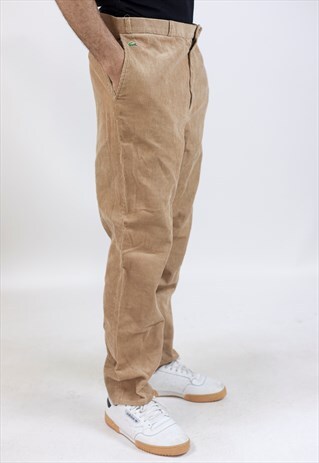 VINTAGE LACOSTE BROWN CORD TROUSERS