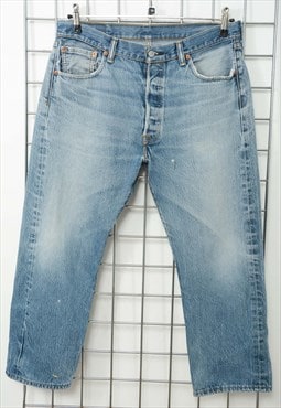 Vintage 90s Levi's 501 Denim Jeans Blue Size 36/30'