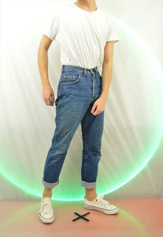VINTAGE REGULAR BLUE DENIM TROUSERS