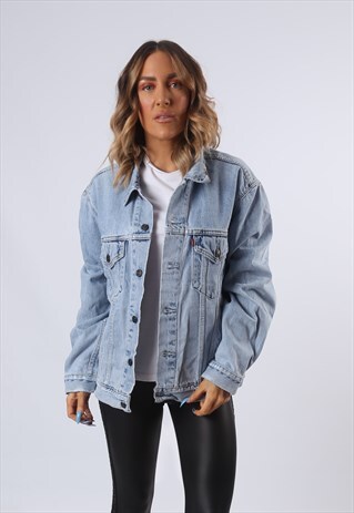 LEVIS DENIM JACKET OVERSIZED FITTED UK 16 (6AH)