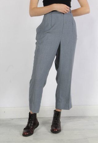 VINTAGE 80'S HIGH WAISTED TROUSERS GREY