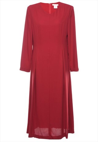 BEYOND RETRO VINTAGE RED MAXI DRESS - L